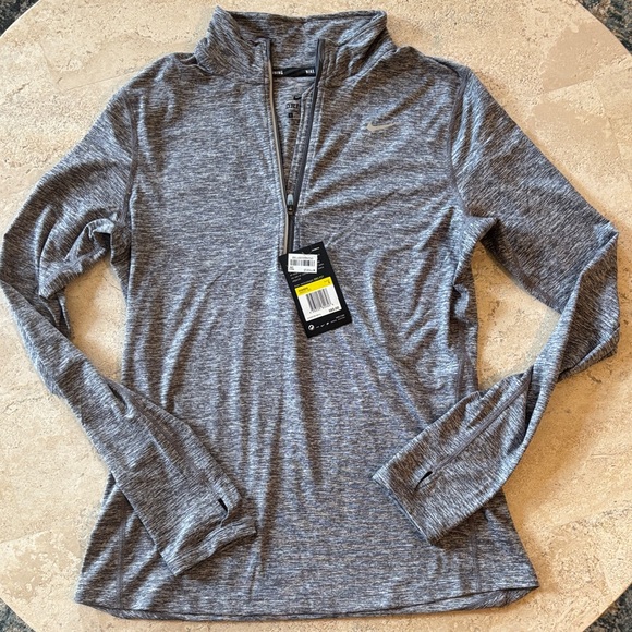 Nike Tops - Nike Running dri-fit size small Heather Gray Quarter-Zip Top